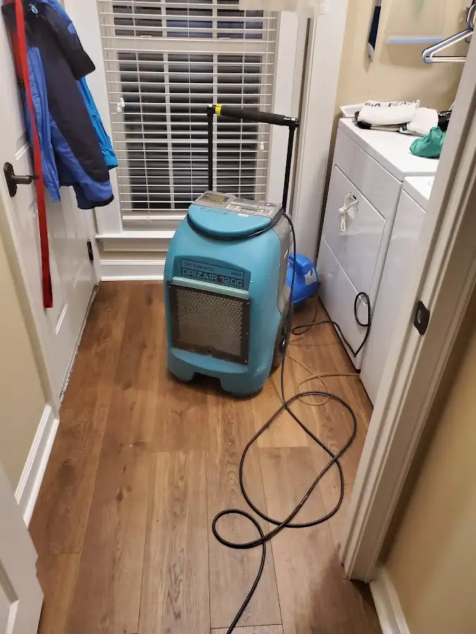 Commercial dehumidifier deployed for Flood Damage Cleanup in Fitchburg